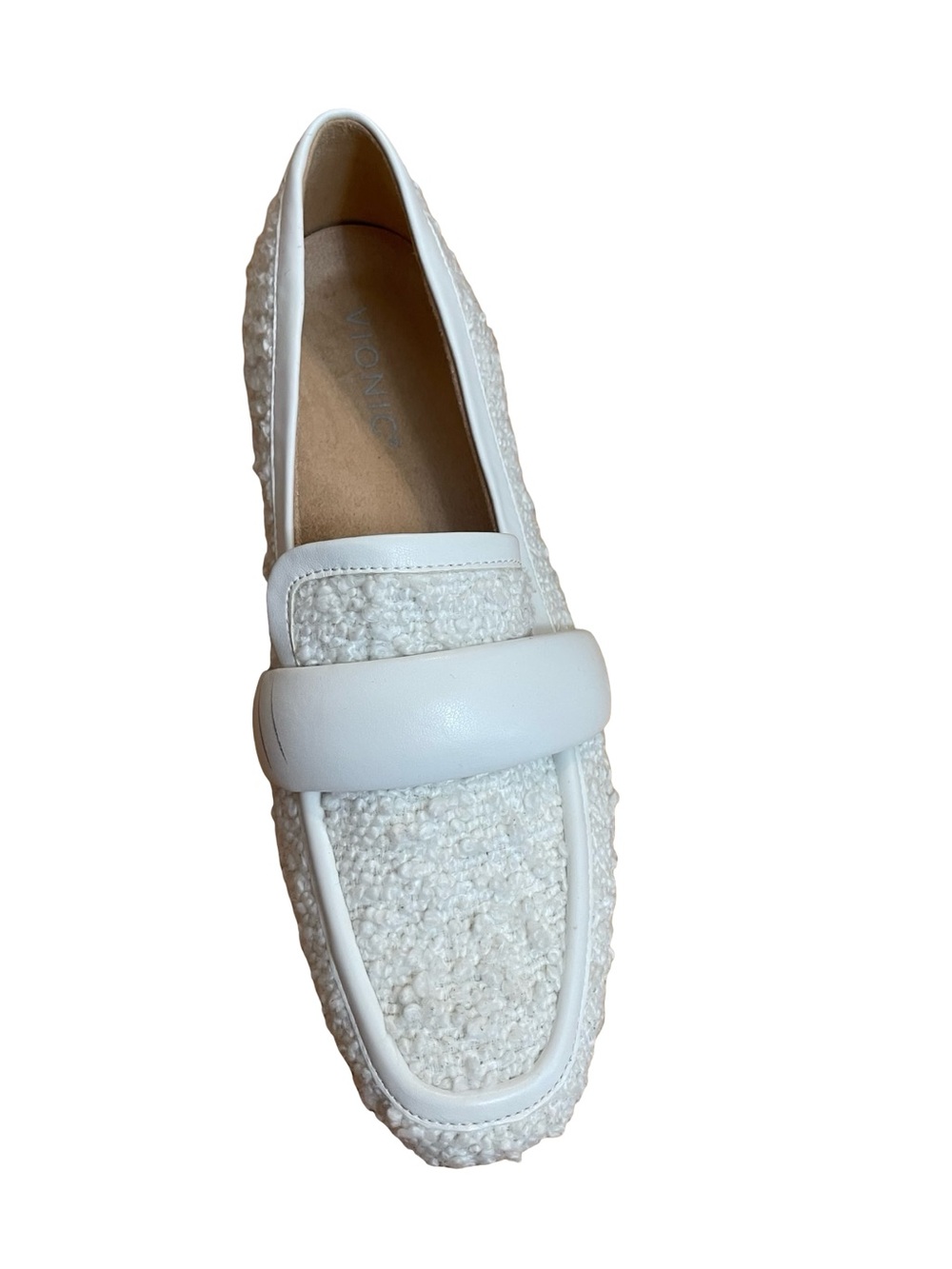Vionic Mylene White Bouclé Loafers - Picture 9 of 16